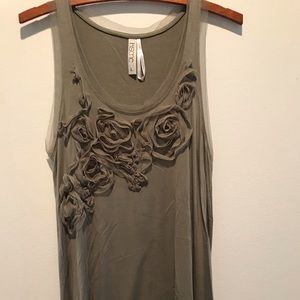 Kische Green stretch embellished tunic